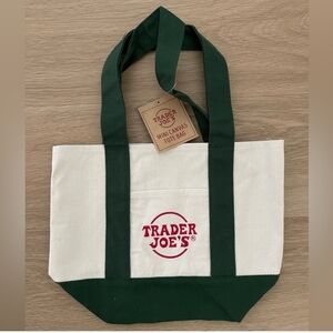 COPY - Trader Joe’s Mini Canvas Tote Bag GREEN - NEW With Tag